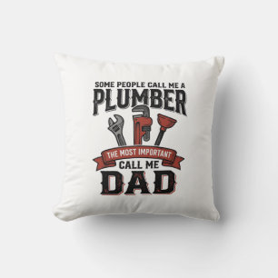 Vintage Klempner-Vater-Ätzung-Shirt-Design_1 Kissen