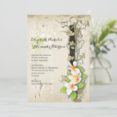Vintage Klempnerei und Efeu-Hochzeit in Beige Einladung (Stehend Vorderseite)