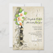 Vintage Klempnerei und Efeu-Hochzeit in Beige Einladung (Vorderseite)