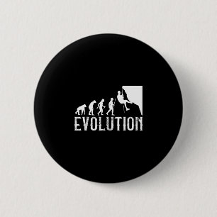 Vintage-Kletterer-Evolution - lustige Felswand Button