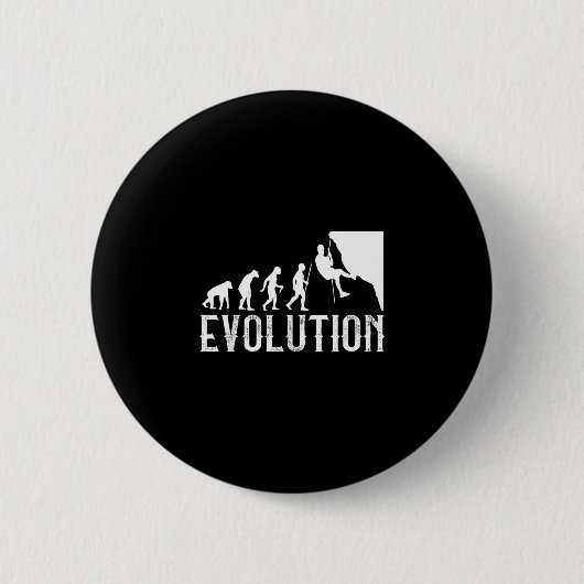 Vintage-Kletterer-Evolution - lustige Felswand Button (Vorderseite)