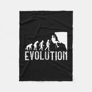 Vintage-Kletterer-Evolution - lustige Felswand Fleecedecke