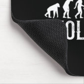Vintage-Kletterer-Evolution - lustige Felswand Mousepad (Ecke)
