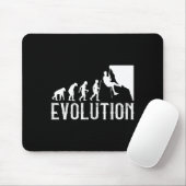 Vintage-Kletterer-Evolution - lustige Felswand Mousepad (Mit Mouse)