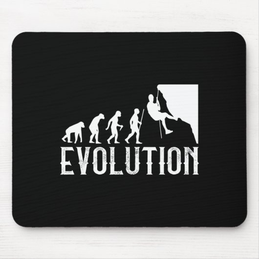 Vintage-Kletterer-Evolution - lustige Felswand Mousepad (Vorne)