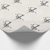 Vintage Klinge-Griff-Rüstungs-mittelalterliche Geschenkpapier (Ecke)