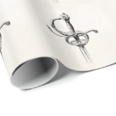 Vintage Klinge-Griff-Rüstungs-mittelalterliche Geschenkpapier (Rolleneckpunkt)