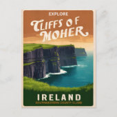 Vintage Klippen, Irland Naturgeschenke Postkarte (Vorderseite)