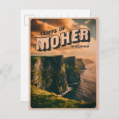 Vintage Klippen, Irland Naturgeschenke Postkarte (Vorne/Hinten)