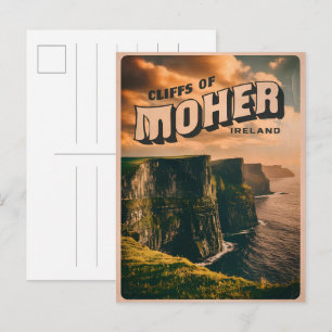 Vintage Klippen, Irland Naturgeschenke Postkarte