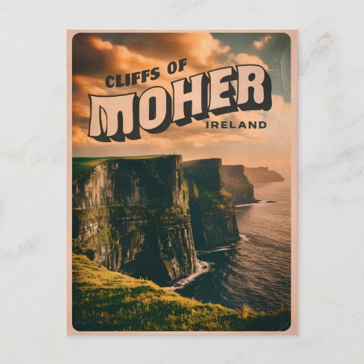 Vintage Klippen, Irland Naturgeschenke Postkarte (Vorderseite)