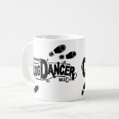 Vintage Klotz-Tänzer-Verstopfung Kaffeetasse (Vorderseite Links)