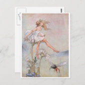 Vintage Knie der Bienen Fairy Postcard Postkarte (Vorne/Hinten)