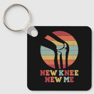 Vintage Knie-Ersatz-Operation Erholung Neues Knie Schlüsselanhänger