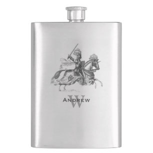Vintage Knight Custom Flask Flachmann