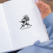 Vintage Knight Helmet Gummistempel