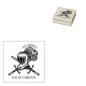 Vintage Knight Helmet Gummistempel (Stempel)