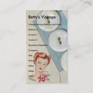 Vintage Knöpfe, Bettys Vintage Visitenkarte