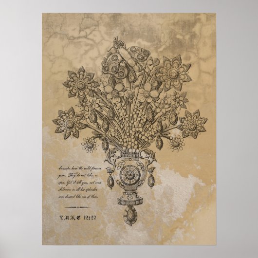 VINTAGE KNOTANISCHE BLUME-SCRIPTURE DES 16. JAHRHU POSTER (Vorne)