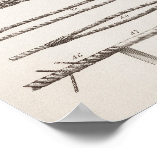 Vintage Knoten Poster (Ecke)