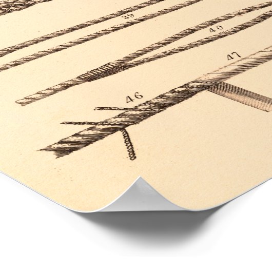 Vintage Knoten und Rigging Poster (Ecke)