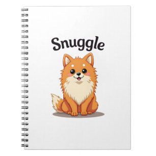 Vintage Knuddel Pomeranian Süße Hund Illustration  Notizblock