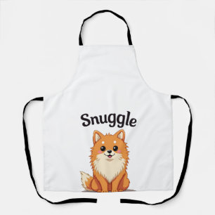 Vintage-Knuddler-Pomeranian-Süße-Hund-Illustration Schürze