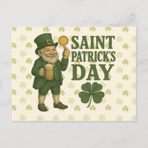 Vintage, Kobold St. Patrick's Day Feiertagspostkarte
