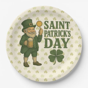 Vintage, Kobold St. Patrick's Day  Pappteller
