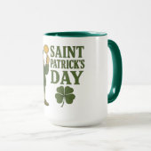Vintage, Kobold St. Patrick's Day  Tasse (VorderseiteRechts)