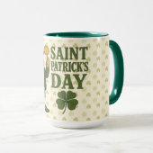 Vintage, Kobold St. Patrick's Day Tasse (VorderseiteRechts)