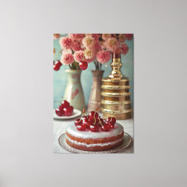 Vintage Kochbuch-Abbildung Canvas Print Leinwanddruck