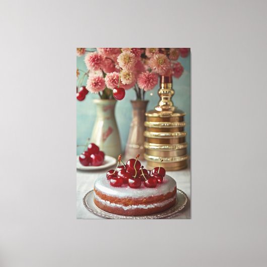 Vintage Kochbuch-Abbildung Canvas Print Leinwanddruck (Vorderseite)