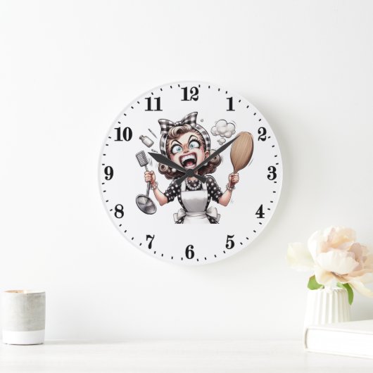 Vintage Kochfrau Große Wanduhr (Zuhause)