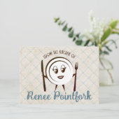 Vintage Kochkarte Einladung (Stehend Vorderseite)