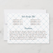 Vintage Kochkarte Einladung (Rückseite)