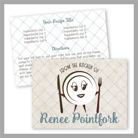 Vintage Kochkarte Einladung