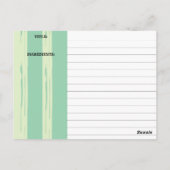 Vintage Kochkarte Postkarte (Rückseite)