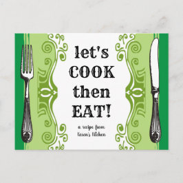 Vintage Kochkarte Postkarte