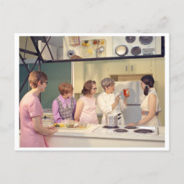 Vintage Kochklasse aus den 70er Jahren Postkarte