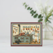 Vintage Kochkunst Postkarte (Stehend Vorderseite)