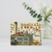 Vintage Kochkunst Postkarte (Stehend Vorderseite)