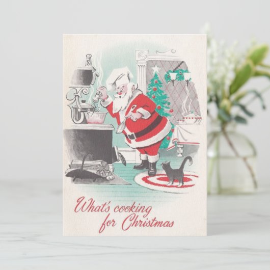 Vintage Kochkünste für Weihnachten (Stehend Vorderseite)