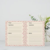 Vintage Kochrezepte Briefpapier (Stehend Vorderseite)