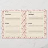 Vintage Kochrezepte Briefpapier (Vorderseite)