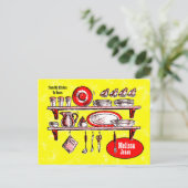 Vintage Kochschränke Rezept Karte (Stehend Vorderseite)