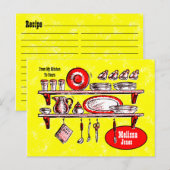 Vintage Kochschränke Rezept Karte (Vorne/Hinten)