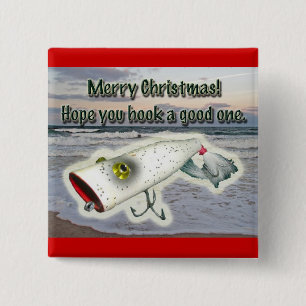 Vintage-Köder-Frohe-Weihnachten-Knopf Button