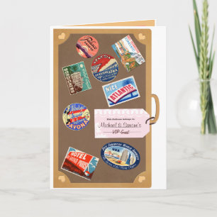 Vintage-Koffer-Einladung Einladung