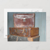 Vintage Koffer - Gepäckstücke Postkarte (Vorne/Hinten)